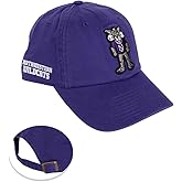 Desert Cactus Northwestern University Baseball Hat NU Wildcats Brimmed Embroidered Hats Cap Adjustable Cloth Strap Adult (Style I) Purple