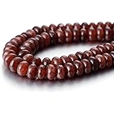 5x8mm Natural Beads Rondelle Spacer Loose Beads for Jewelry Making DIY Crafts Design Handcraft Making 1 Strand 15.5"(Brown Jade)