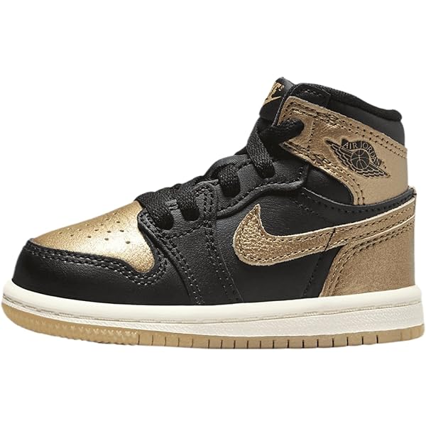 Amazon.com | Jordan Toddler's 1 Retro High OG Black/Metallic