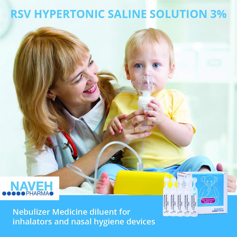 RSV Hypertonic Saline 3% use as diluents in inhalators (BRONCHIOLITIS) 25 UNI DOSES Bronchiectasis : Beauty