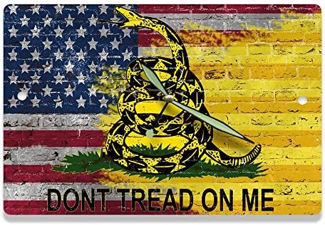Patriot Clocks Don't tread on me Gadsden American Flag 8 x 12 Wall Clock 3233