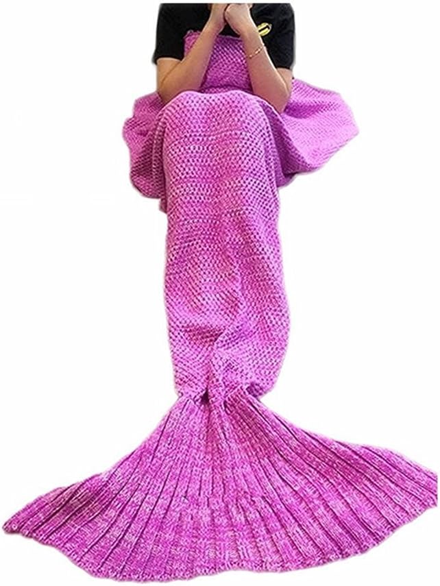 Juissie Warm and Soft Mermaid Tail Blanket,Sleeping Bag Sofa Bed Snuggle Mermaid (190190cm) (light pink)