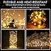 ILLUNITE 33 Feet 100 LED String Lights, Waterproof Decorative Bendable Copper Wire Lights for Bedroom, Patio, Garden, Gate, Yard, Parties, Wedding, Seasonal Holiday( Warm White )