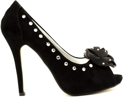 black platform court shoes uk