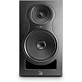KALI AUDIO IN-8 V2 8" Powered 3-way Studio Monitor - 140W Speaker System - Boundary Compensation EQ Settings - For Mixing, Recording, Audio Production - XLR, TRS, RCA Inputs - Single, Black