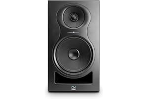KALI AUDIO IN-8 V2 8" Powered 3-way Studio Monitor - 140W Speaker System - Boundary Compensation EQ Settings - For Mixing, Recording, Audio Production - XLR, TRS, RCA Inputs - Single, Black
