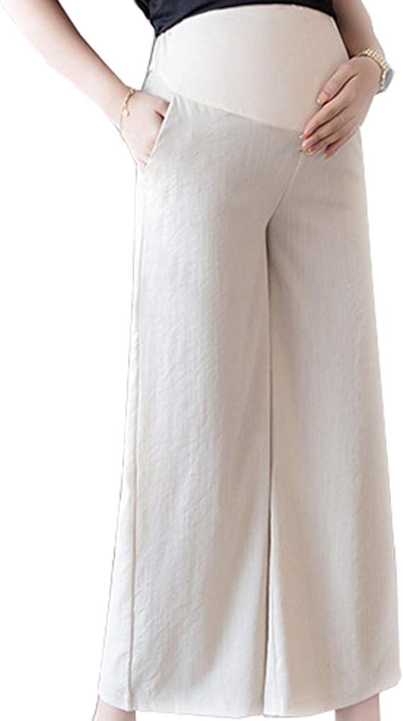 Amazon Co Jp Gold Carp マタニティ パンツ ストレッチ ワイドパンツ クロップド 痩せる 妊婦服 調節可能 七分丈 ブラック イェロー 春 夏 秋 冬 綿 大きいサイズ M Xxl 服 ファッション小物