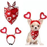 Valentine's Day Dog Headband red Love Dog Headband pet Scarf Holiday Birthday Party Headwear Small and Medium-Sized Dog Clothing Gifts