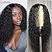 Luduna Lace Front Wigs Real Human Hair Deep Wave Preplucked Lace Frontal Wig With Baby Hair 150% Density Glueless Deep Curly WIgs For Black Women 100% Unprocessed Malaysia Virgin Human Hair Wigs(24