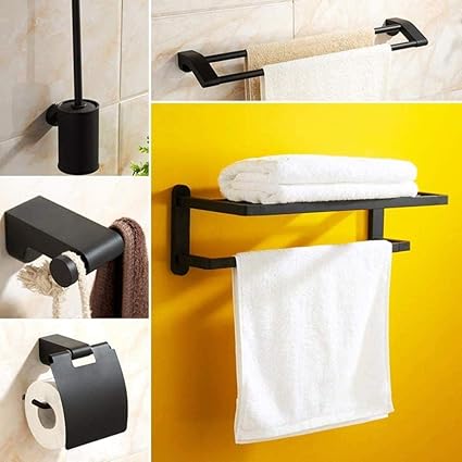 DALUXE Europea Bichero Toallero Estilo De Papel Negro Mano ...