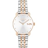 Coach Elliot Women's 2H Quartz Watch - Stainless Steel Bracelet - Water Resistant up to 3ATM/30 Meters - Premium Fashion - Classic, Minimalist Design for Everyday Wear - Gift for Her - 28mm
