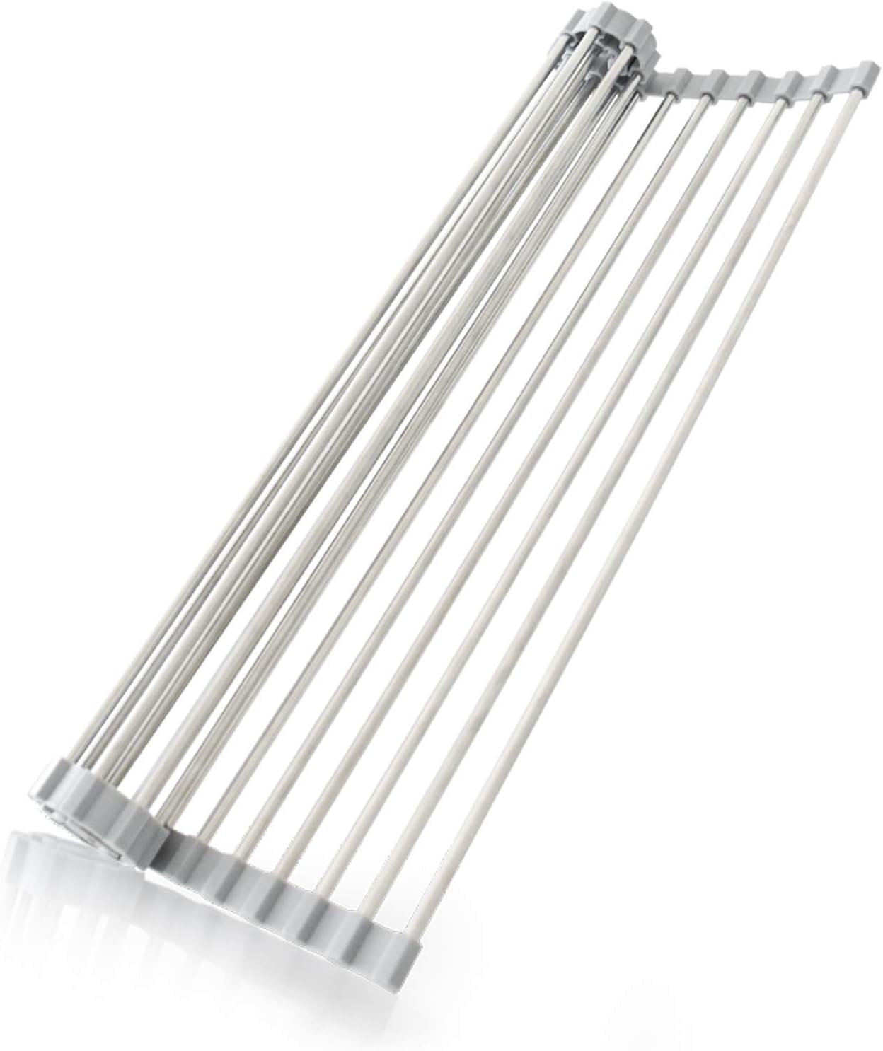 Roll Up Dish Drying Rack, BENEECA Over The Sink Dish Drying Rack Stainless Steel Foldable Roll Up Dish Rack for Smal Sink 17