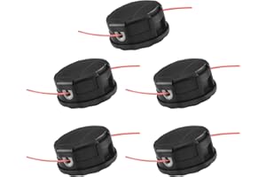 ENVANPTAZ 5 Pack String Trimmer Head SRM-225 for Echo Speed Feed 400 SRM-230 SRM225 SRM-210 SRM2100 Echo Weed Eater PAS210 PAS211 PAS225 PAS230 PAS260 Shindaiwa T195S T220 T222 T230 T231 Straight Shaft Trimmer