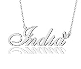 AOLO India Heart Name Necklace Silver Stainless