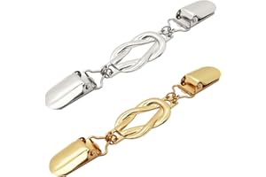 Frutain 2 Pcs Waist Cincher & Shirt Clip Retro Dress Cinch Clips for Shawl,Cardigan,Sweater,Clothes & Pant Tightener Clip(Knot)