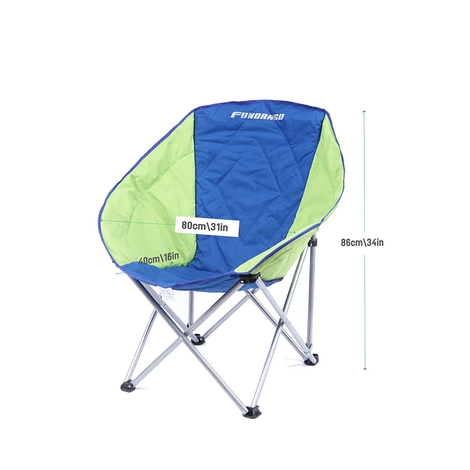 Fundango Lightweight Padded Moon Saucer Round Chair with Carry Bag