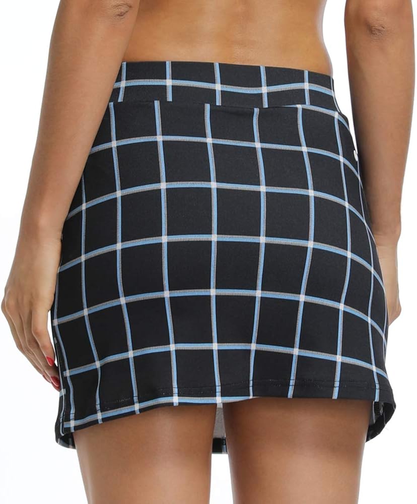 Jessie Kidden Women's Athletic Stretch Skort Tennis Skirts with Shorts and Pockets for Running Tennis Golf Workout Sports: Clothing