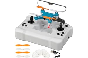 SITIOUR All-Ages Mini Drone with Easy Stunt Flights & 360° Tricks - Perfect Beginner-Friendly Flyer, Mini Drone for Kids with LED & Altitude Hold & Propeller Protection, 360°flips, For Indoor Outdoor (Blue)