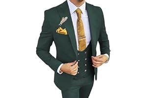 Wangyue 3 Piece Men's Suits Slim Fit Suits for Men Wedding Prom Tuxedo Suits Formal Business
