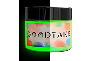 GOODTAKE Glow in The Dark Paint Pigment Powder, Green Glow Paint, Glow In The Dark Acrylic Paint, Glow in the Dark Mica Powder for Epoxy Resin/Acrylic Nails/Bath Bomb (Green, 2 Ounce)
