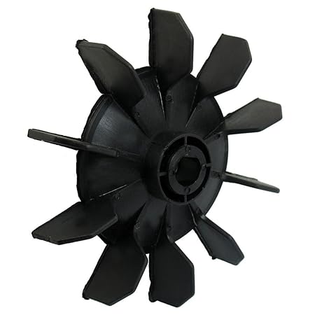 SODIAL (R) Air Kompressor Artikel Schwarz Kunststoff 14mm Innen-£¿. Zehn Vanes Motor Fan Blade