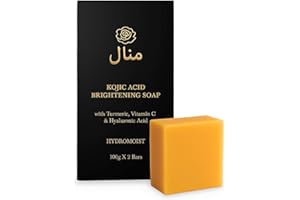 Kojic Acid Soap for Face & Body – Hydromoist Formula with Turmeric, Hyaluronic Acid & Vitamin C & Oat Extract – Gently Cleans
