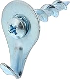 Hillman 122362 Self-Drilling Chrome Wall Dogs with Picture Hanging Hook, up to 50 lbs