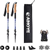 Aihoye Trekking Hiking Poles - 2 Pack Adjustable Hiking Walking Sticks Collapsible Lightweight - Strong Lightweight Aluminum7