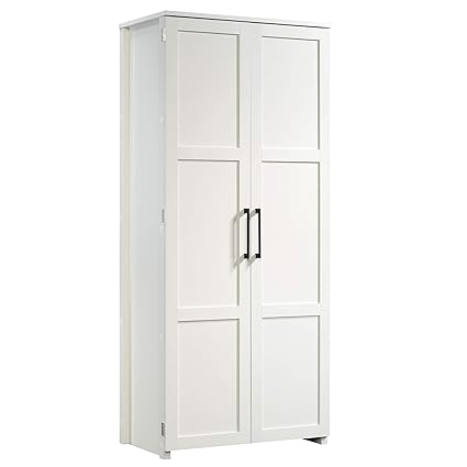Sauder Homeplus Storage Cabinet L 30 71 X W 17 21 X H 68 82 White Finish Amazon In Home Kitchen
