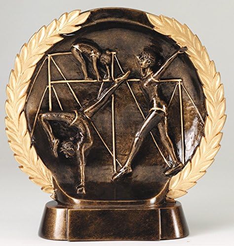 The Trophy Studio Resin Plate Gymnastics 7 1/2"tall