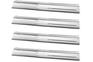 TEREFOUR Adjustable Heat Plate Shield, Universal Heat Burner Tents, Heavy Duty Flame Tamer for Charbroil and Other Gas Grill Models, BBQ Replacement Parts, Extends from 11.75" up to 21" L (4 Pack)