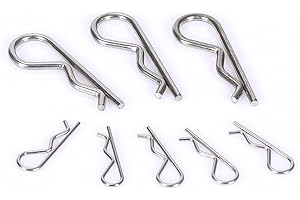 TIPLUSTA 20 Pcs Cotter Pin Assortment Kit, R Clips Heavy Duty Zinc Plated Hair Pin, Spring Fastener Assortment Kit Hitch Pins Clips Cotter Clip for Hitch Pin Lock System Multiple Sizes M1-M3