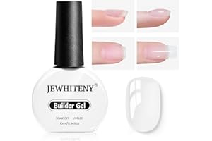 JEWHITENY 10ML Builder Gel Nails Clear Nail Extension Gel Nail Strengthener Long Lasting High Effects Nail Art Design Manicure Need U V Lamp Curing