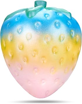 rainbow strawberry squishy