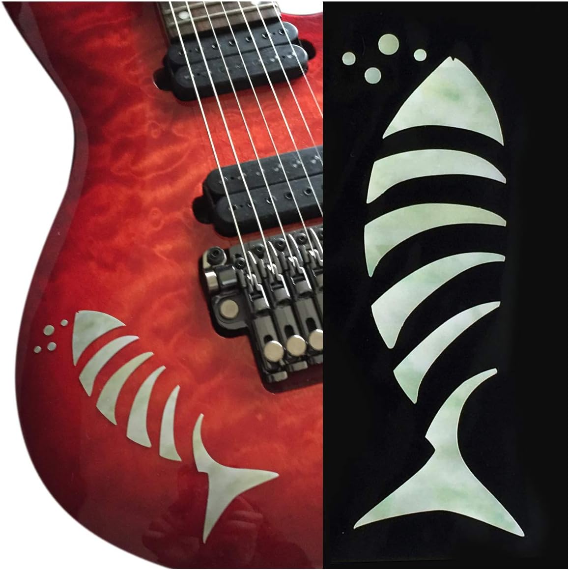 Bone Inlay Sticker Inlay Sticker for Guitars & Bass – Fish Bone – White Pearl – BigaMart