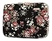 kayond Water-Resistant Canvas 11.6 Inch Laptop Sleeve-Black C Rose