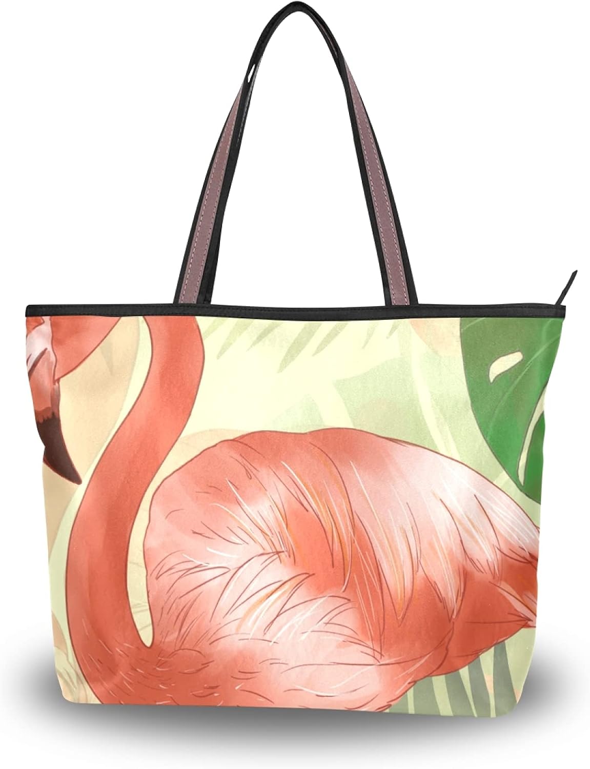 Flamingo (7) Light Weight Strap Tote Bag Shoulder Bags Handbags for
