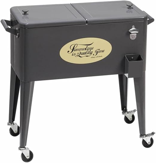 Silvertree Mobile Cooling Box Montreal 30 Litre Portable With Drainage Hole Bottle Opener Bottle Cap Collector Freezer Drinks Cooler Bottle Cooler Amazon De Kuche Haushalt