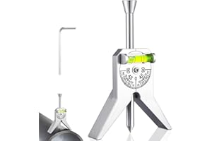 DRPHIRU Pipe Center Finder, Pipefitter Tools With Centering Head, Center Finder Tool Pipe Fitting Tools for Measuring Pipe Diameter 0.5" and Up, 4" Y-Type Base Fitted with Adjustable Dial Bubble Protractor