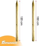 Circle of Trust 1.2 m Wooden Garden Stake 5 cm Thick Pressure Treated view 2