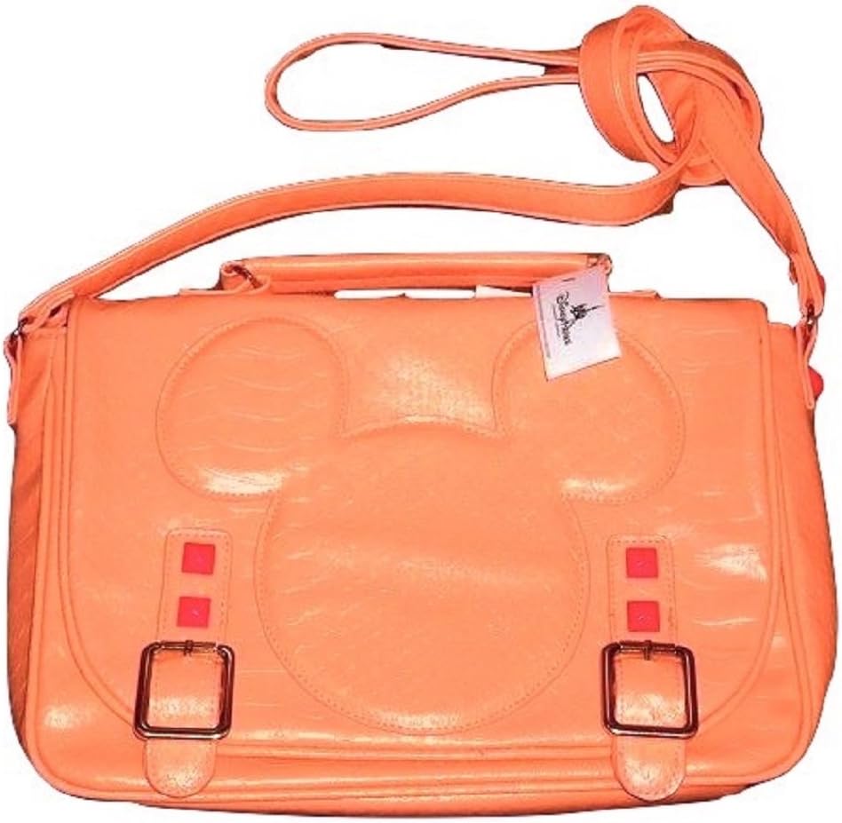 DISNEY PARKS AUTHENTIC MICKEY SATCHEL PURSE SHOULDER BAG ~ ORANGE