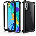 Asuwish Phone Case for Huawei P30 Cover Rugged Shockproof Hard Drop Proof Full Body Protective Heavy Duty Hybrid Mobile Dual Layer Bumper Slim Cell Accessories Hawaii P 30 ELE-L29 Women Men Black