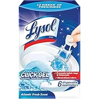 Lysol Click Gel Automatic Toilet Bowl Cleaner, For Cleaning and Refreshing, Spring Waterfall, 4 Applicator units