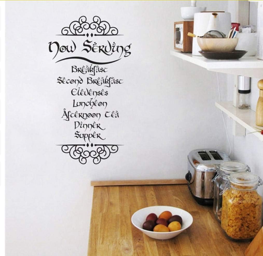 Myvovo The Hobbit Tolkien Inspired Meal Quotes Vinyl Decals Kitchen Room Art Decals Mural Decoration 45 * 80Cm
