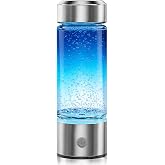 Hydrogen Water Cup Generator Up to 2400+ PPB SPE/PEM Hydrogen Water Filter BPA-Free for Water Bottles Home Office Fitness Travel Drinking USB-C Rechargeable Hydrogen Rich Water Maker