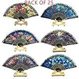 Spanish Floral Folding Hand Fan Flowers Pattern Lace Handheld Fans Size 9