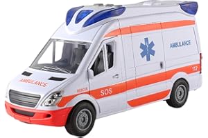 Play Ambulance Toy with Lights and Sound - Rescue Vehicle Toys, City Rescue Vehicle Plaything, Novelty Ambulance Toy Car & Pl