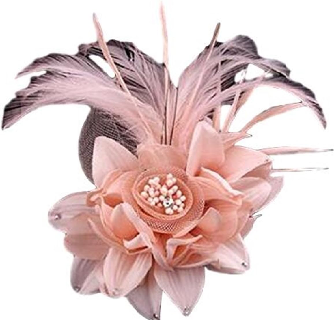 Bridal Hair Accessories Headdress Chest Hair Flower Crystal Hair Clip Women's Accessories Premium Hand-Made Flower Petals with Safety Pins