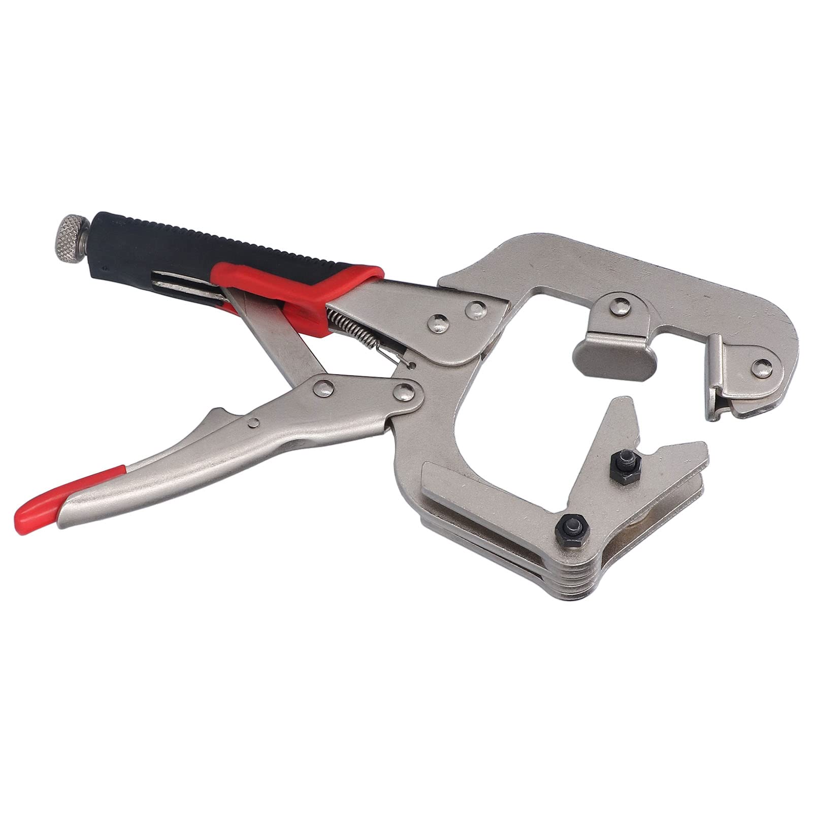 Welding Clamps, C Clamp Locking Pliers Chrome Vanadium Steel for Square Round Pipe Wood Cylinders