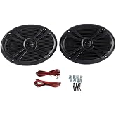 Rockville RMSTS69B 6" x 9" Black Waterproof Marine Boat Speakers, Pair | 1000W Peak/250W RMS, CEA Compliant, Swivel Tweeter, UV Treated, Stainless Steel Terminals, Includes Speaker Wire &amp; Hardware
